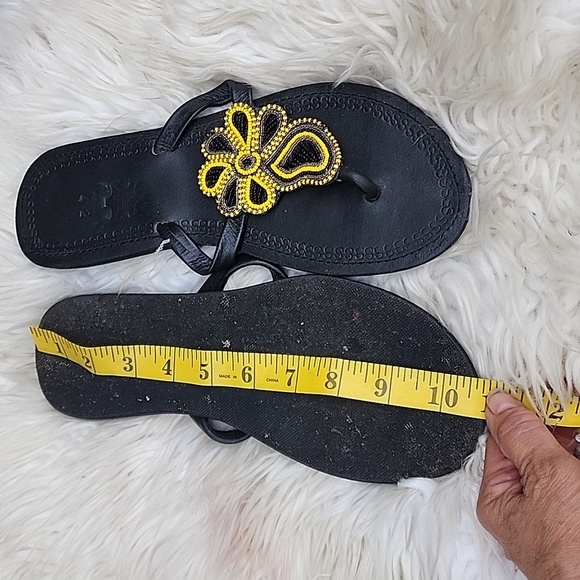 Artisan‎ Leather beaded sandals 42/10 - Picture 5 of 9